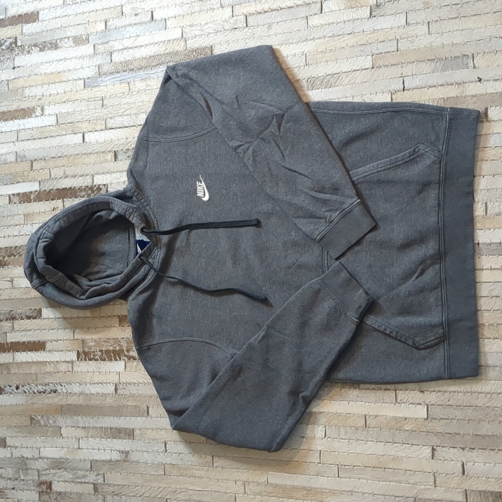 Nike Gray Fleece Hooded Sweatshirt